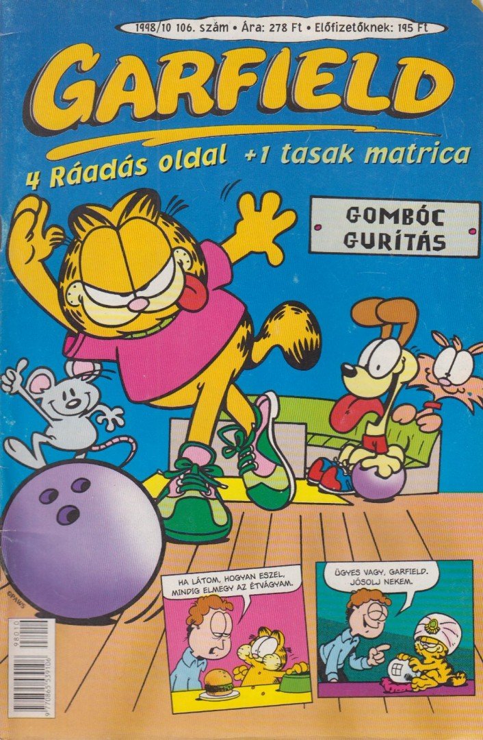 Garfield magazin 106. – október 1998