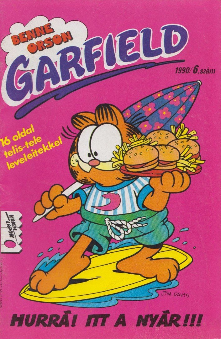 Garfield magazin 6. – június 1990
